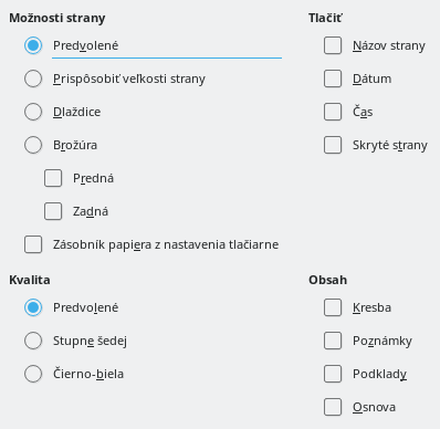 Impress Print Options Dialog