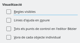 Diàleg d'opcions de visualització de l'Impress