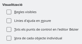 Diàleg d'opcions de visualització de l'Impress