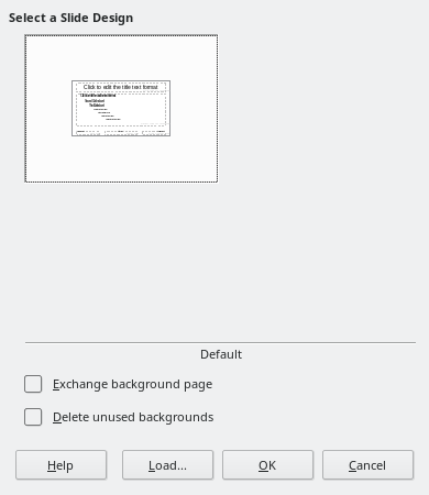 Slide Design Dialogue Box