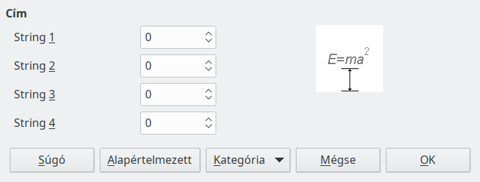 Térköz párbeszédablak
