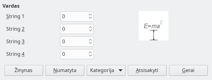 Tarpo reguliavimo dialogo langas