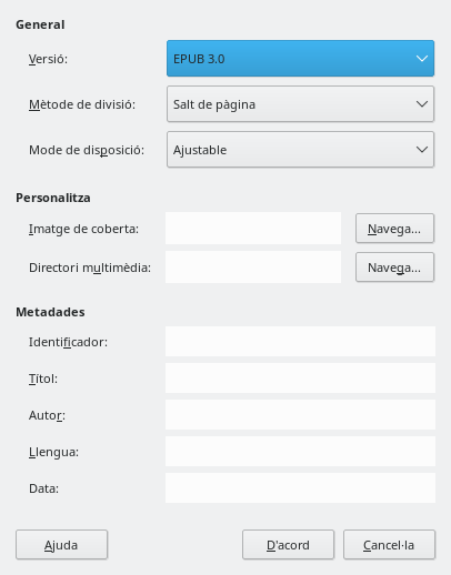 Quadre de diàleg EPUB