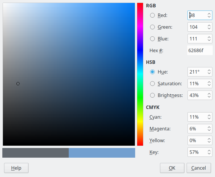 A xanela Escolla unha cor