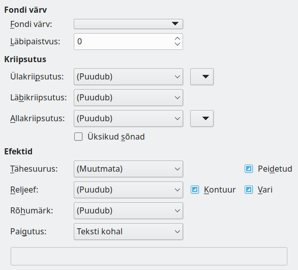 Ekraanipilt fondiefektide kaardist