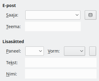 Ekraanipilt e-posti-hüperlingi sätetest