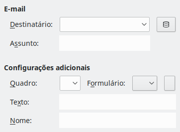 Imagem da caixa de diálogo Hiperlink Correio