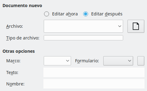 Hipervínculo nuevo documento cuadro de diálogo imagen