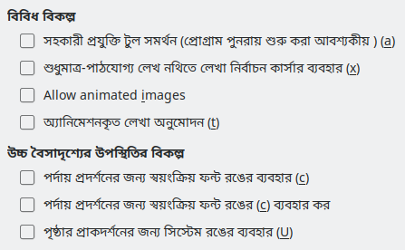 Options Accessibility Dialog Image
