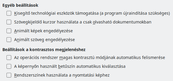 Options Accessibility Dialog Image