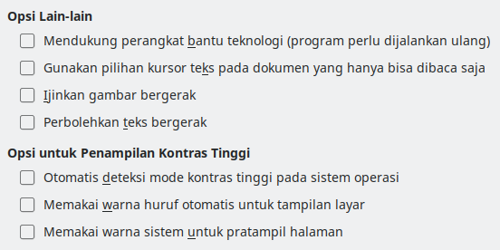 Citra Dialog Opsi Aksesbilitas