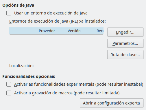 Imaxe da caixa de diálogo de opcións avanzadas