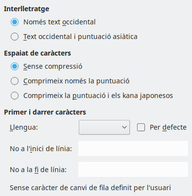Imatge del diàleg d'opcions asiàtiques