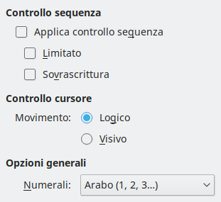 Immagine finestra di dialogo CTL delle opzioni
