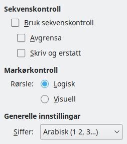 Dialogvindauget for CTL-innstillingar