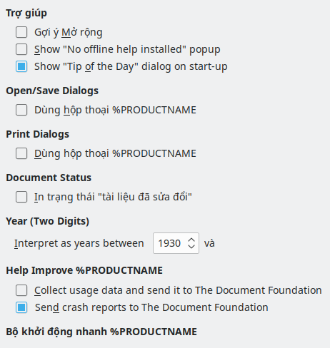 Options General Dialog Image