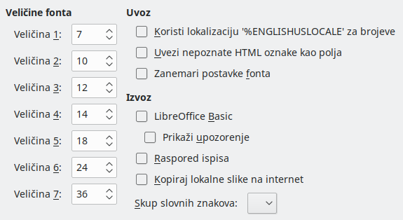 Options HTML Dialog Image