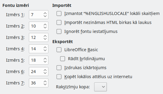 Options HTML Dialog Image