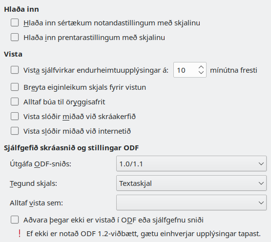 Options Save Dialog Image