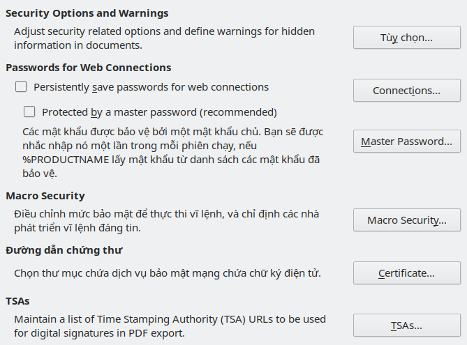 Options Security Dialog Image