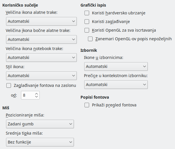 Options View Dialog Image