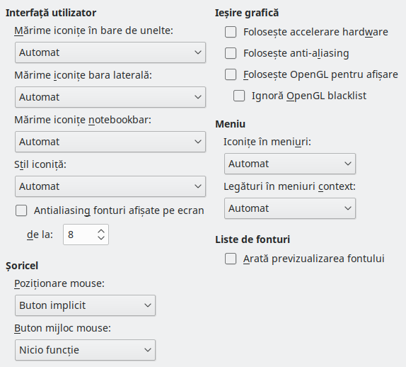 Options View Dialog Image
