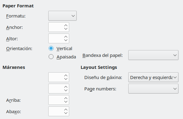 Page format tab page