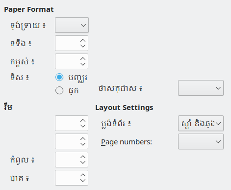 Page format tab page