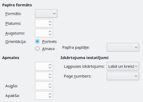 Page format tab page