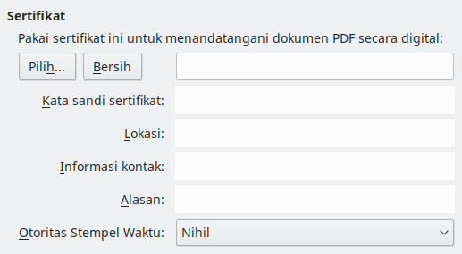 Citra Dialog Pilihan Tanda Tangan Digital Ekspor PDF