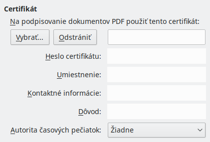 PDF Export Digital Signature Options Dialog Image
