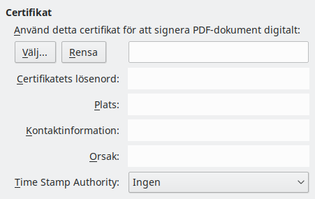 PDF Export Digital Signature Options Dialog Image