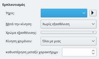 Προχωρημένος διάλογος εφέ κίνησης