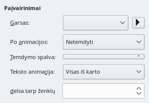Efekto parinkčių lango nuotrauka