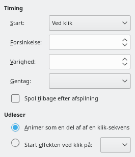 Dialogen Brugertilpasser Animationstiming