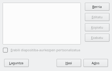 Diapositiba pertsonalizatuen aurkezpenen elkarrizketa-koadroa