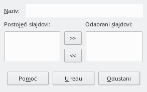 Define Custom Slide Show Dialog
