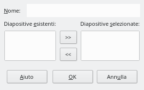 Finestra di dialogo Definisci presentazione su schermo personalizzata