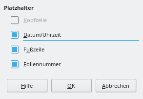 Dialog Masteransicht