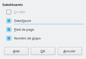 Boîte de dialogue Mise en page maîtresse