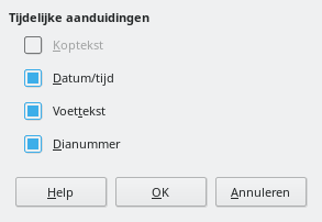 Dialoogvenster Lay-out van diamodel