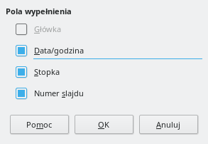 Okno dialogowe układu głównego