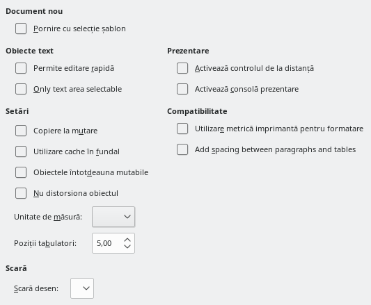 Impress General Options Dialog