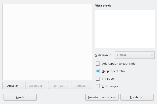 Impress Photo Album Dialog