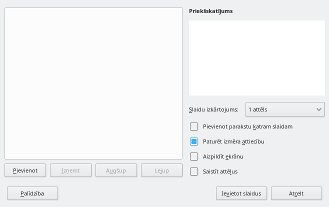 Impress Photo Album Dialog