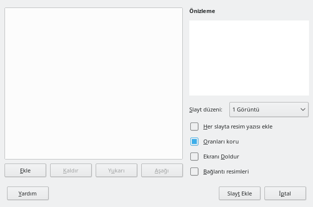 Impress Photo Album Dialog