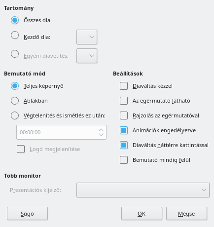 Bemutató párbeszédablak