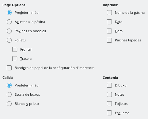 Impress Print Options Dialog