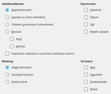 Impress Print Options Dialog