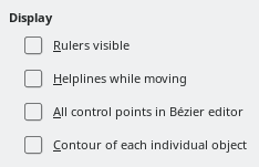 Impress View Options Dialogue Box